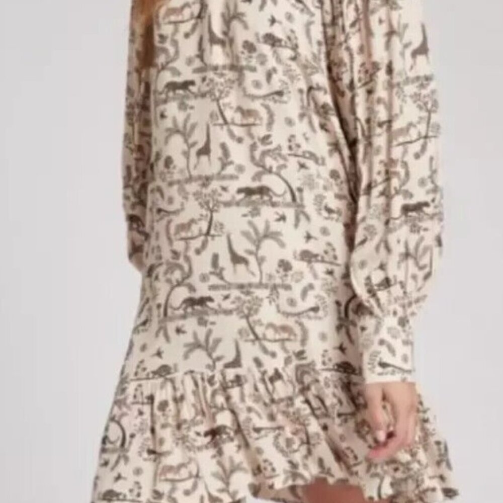 Tyler Boe Dress NEW Size Small Jungle Zoo Animals Pattern